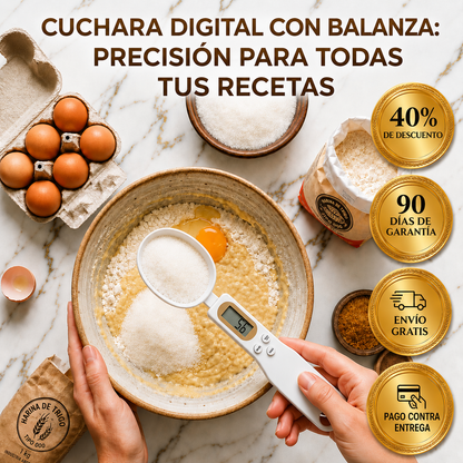 Cuchara Gramera Digital: Pesa y Sirve al Instante