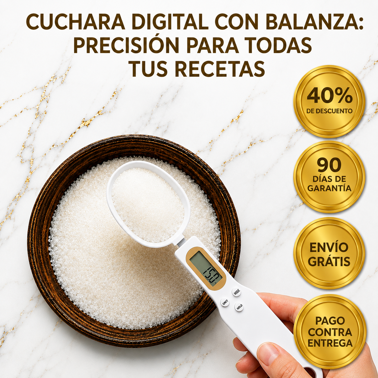 Cuchara Gramera Digital: Pesa y Sirve al Instante